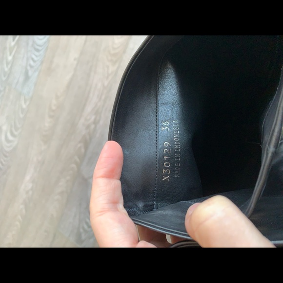 EMPORIO ARMANI BLACK LEATHER HIGH BOOT 36 - Picture 3 of 8